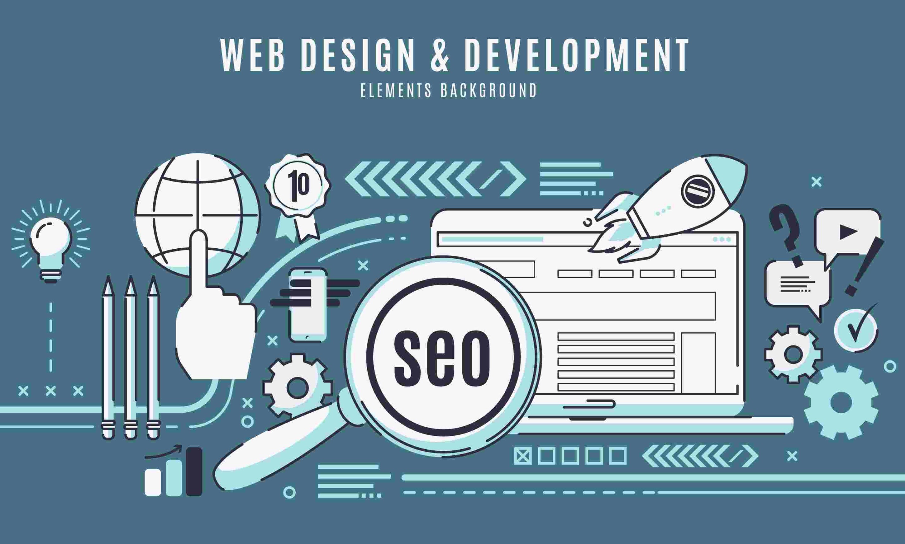 Affordable professional web development and SEO services illustration